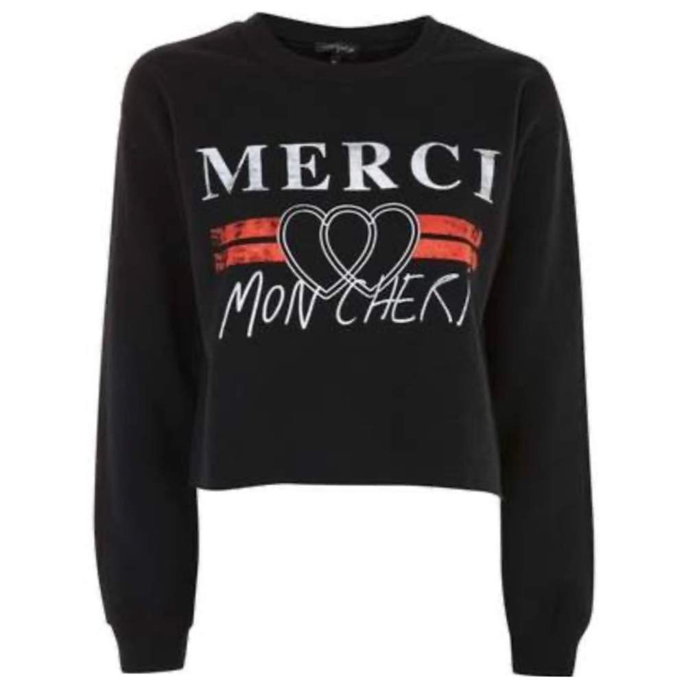 Topshop Merci' Cropped Sweatshirt, Sz Small